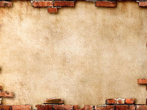 Vintage Textured Wall Background With Exposed Red Brick Edges And Aged Plaster Surface HD wallpaper