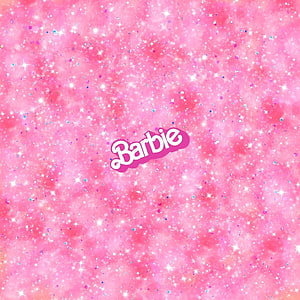 Barbie Sparkling Pink Glitter Background with Shimmering Stars and Soft Pastel Aesthetic HD phone wallpaper