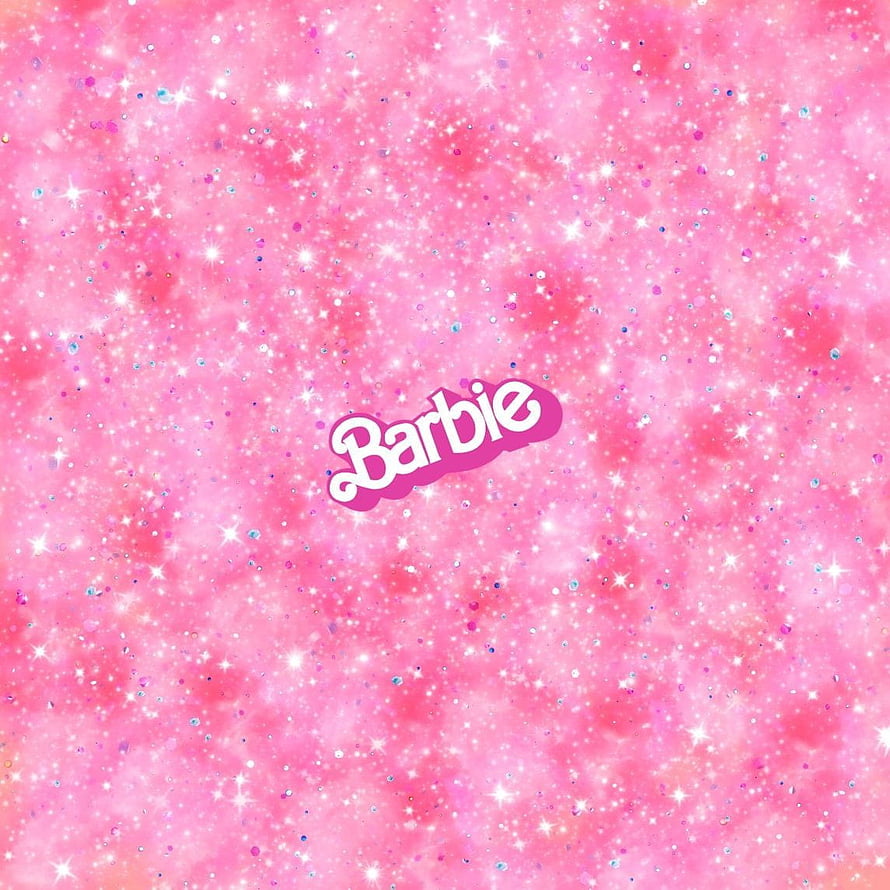 Barbie Sparkling Pink Glitter Background with Shimmering Stars and Soft Pastel Aesthetic HD phone wallpaper