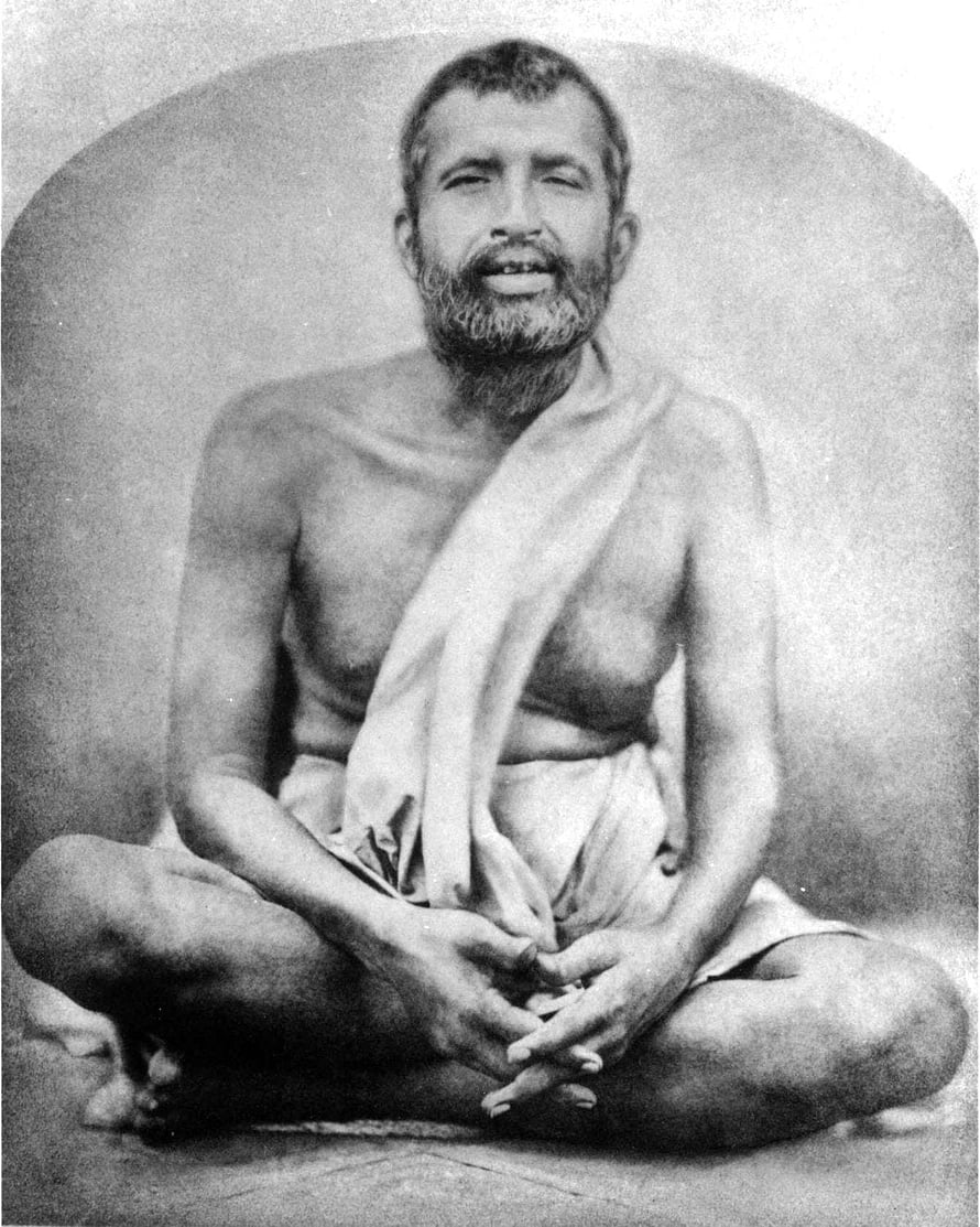 Historical Portrait of Ramakrishna in Traditional Indian Attire HD phone wallpaper
