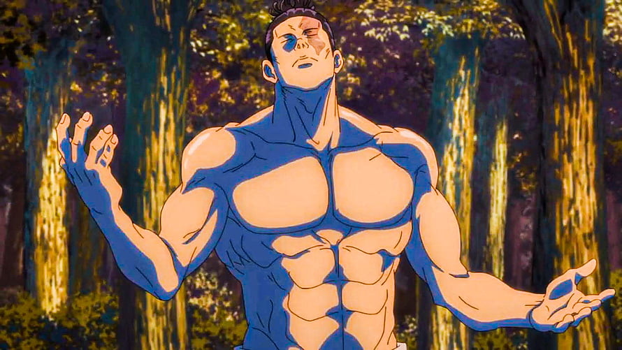 Aoi Todo from Jujutsu Kaisen in a Forest Setting HD wallpaper