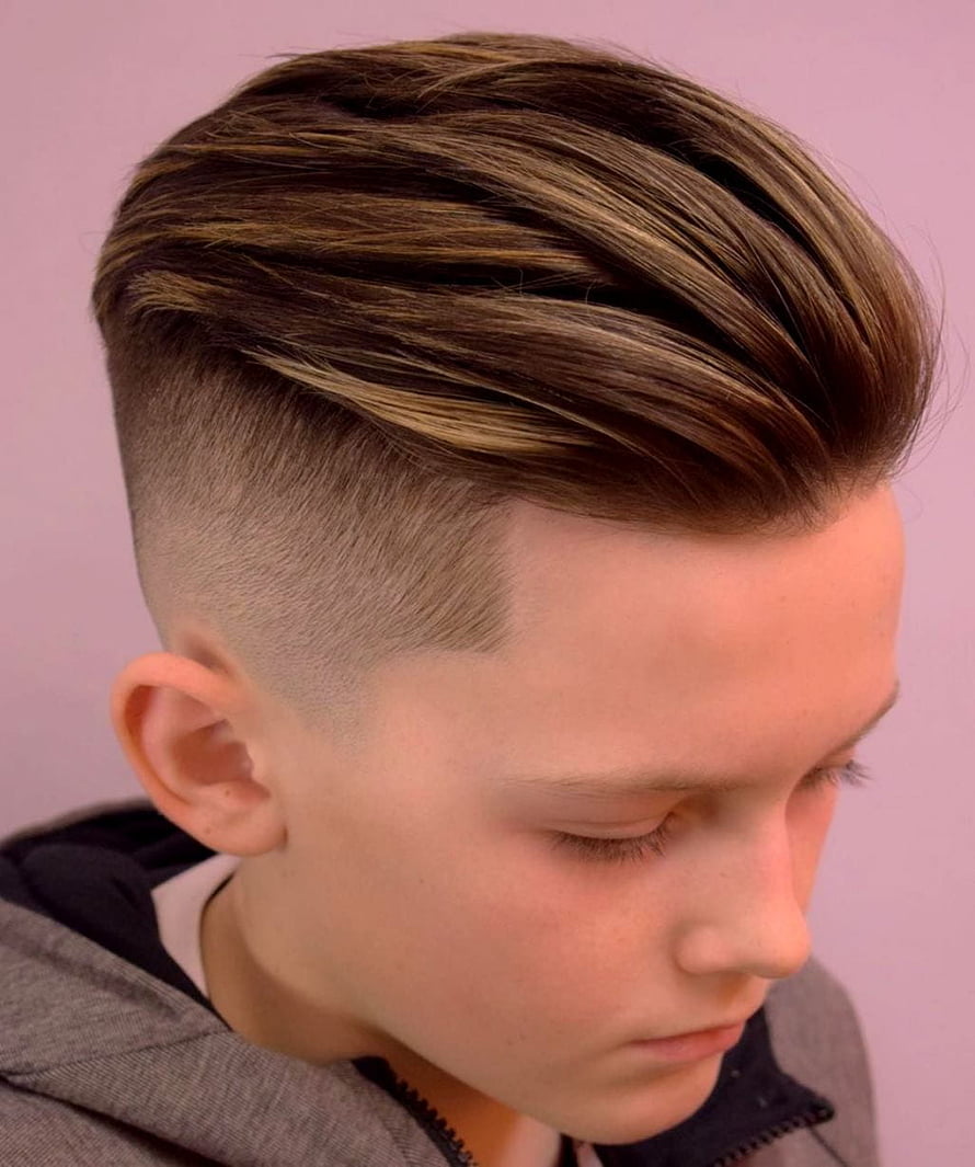 Slicked Back Pompadour With Tapered Fade For Young Men HD phone wallpaper