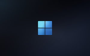 Minimalist Windows 11 Logo on Dark Blue Background HD wallpaper