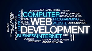 Web Development and Computer Programming Technology Word Cloud Concept HD wallpaper