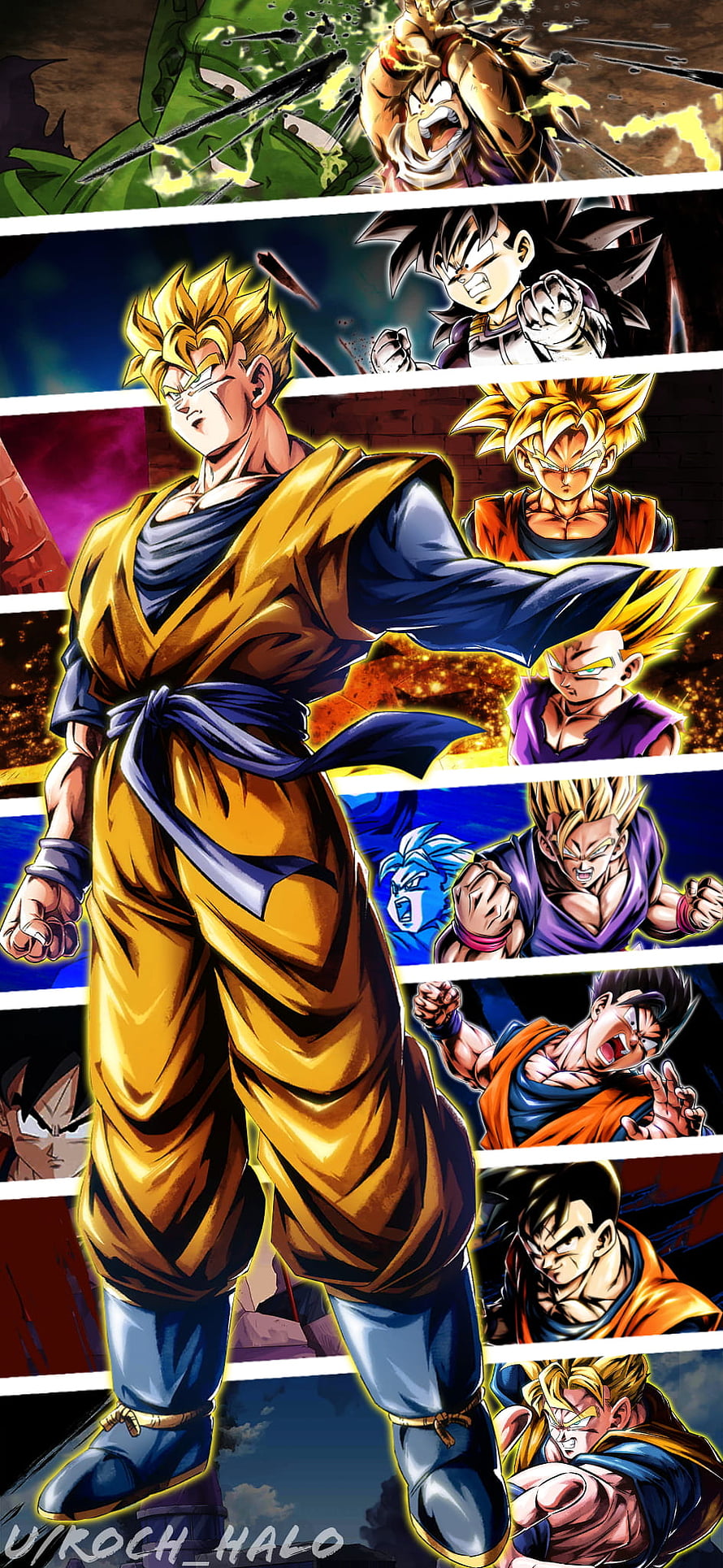 Dragon Ball Super Gohan Evolution Comic Panel Artwork HD phone wallpaper