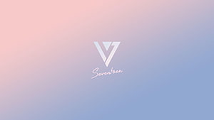 Seventeen K-Pop Group Logo on Soft Pastel Gradient Background HD wallpaper