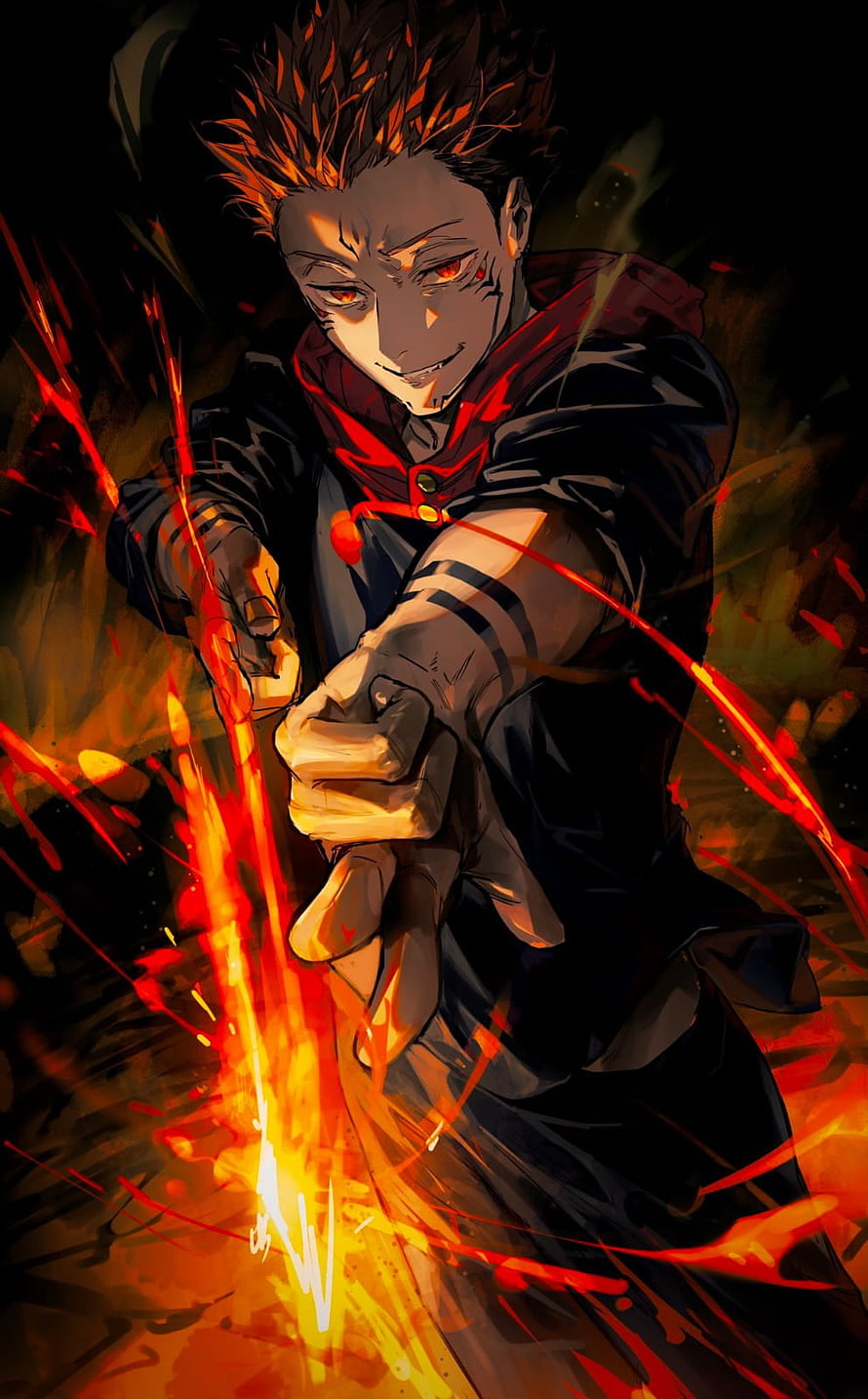 Kyojuro Rengoku from Demon Slayer wielding intense flame breathing attack in dynamic anime art HD phone wallpaper