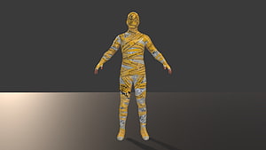 PUBG Mobile Mummy Character Skin Wrapped in Yellow Bandages HD wallpaper