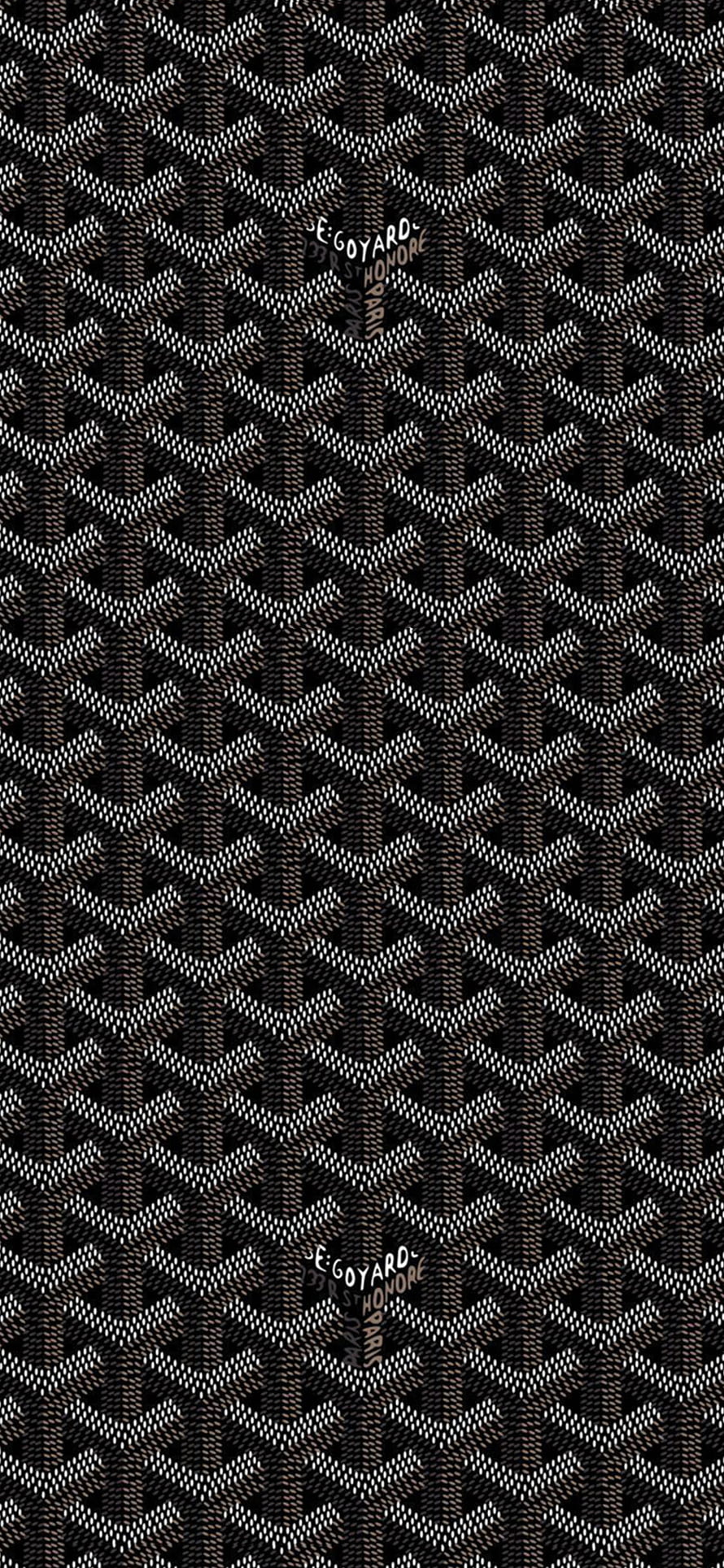Goyard Chevron Pattern Textile Design in Black and White HD phone wallpaper