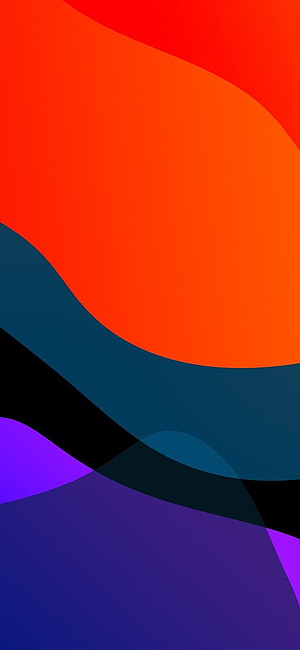 Abstract Colorful Gradient Waves Wallpaper With Orange Blue And Purple Shapes HD phone wallpaper