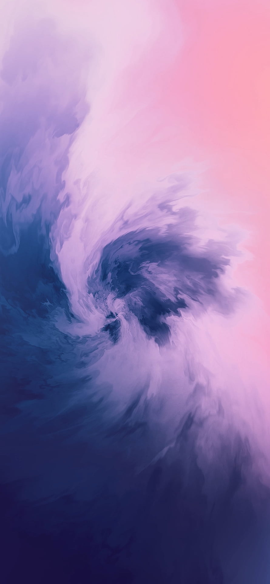 Abstract Swirling Ink in Pastel Pink and Deep Blue Tones HD phone wallpaper