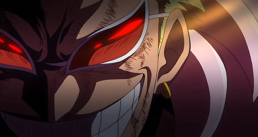 Donquixote Doflamingo Close-Up Portrait With Glowing Red Eyes From One Piece HD wallpaper