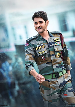 Mahesh Babu as Vijay Krishna in military camouflage uniform from Salaar movie HD phone wallpaper