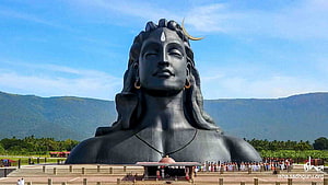 Adiyogi Shiva Statue at Isha Yoga Center in Coimbatore, India HD wallpaper