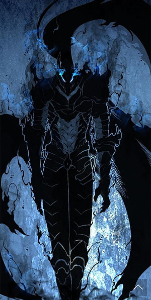 Solo Leveling Shadow Monarch Dark Fantasy Character Artwork HD phone wallpaper