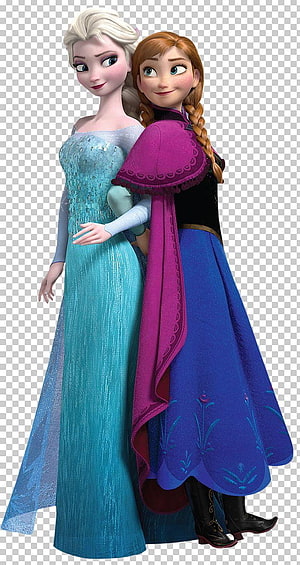 Elsa and Anna from Frozen 2 Standing Together in Royal Gowns HD phone wallpaper