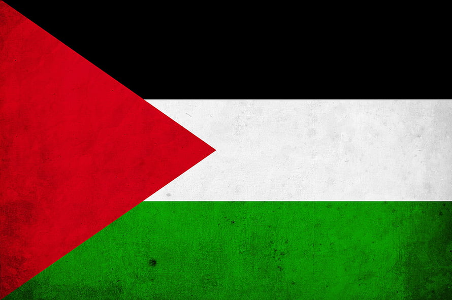 Grungy Palestinian Flag Wallpaper With Distressed Texture And Vintage Style HD wallpaper
