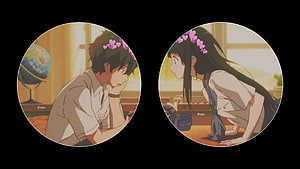 Your Name Anime Mitsuha and Taki Cute Couple Anime Wallpaper HD wallpaper