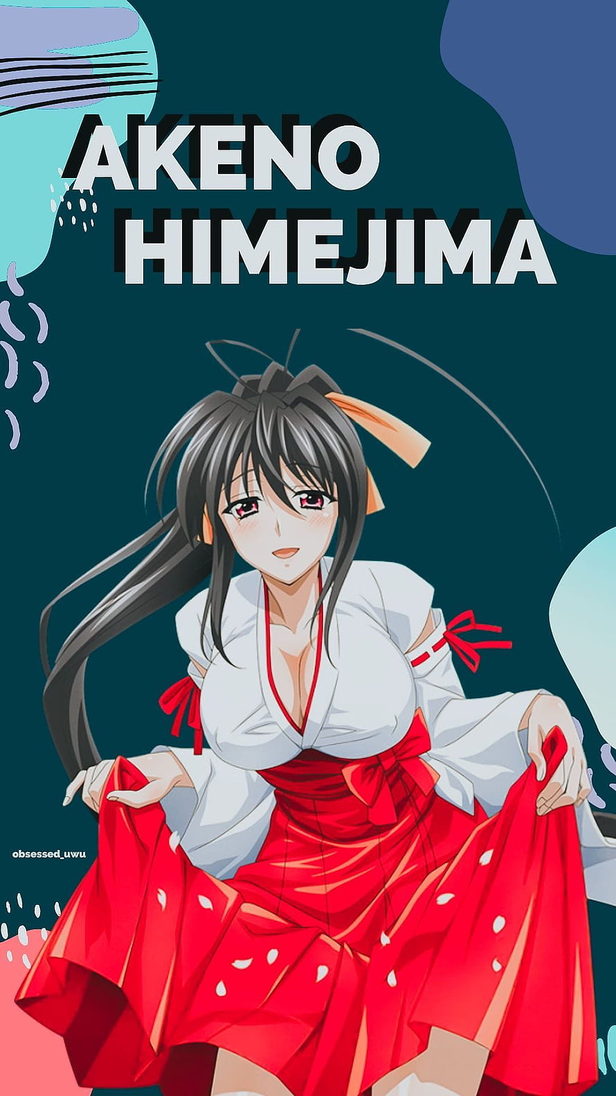 Akeno Himejima in Traditional Kimono from High School DxD Anime Series HD phone wallpaper