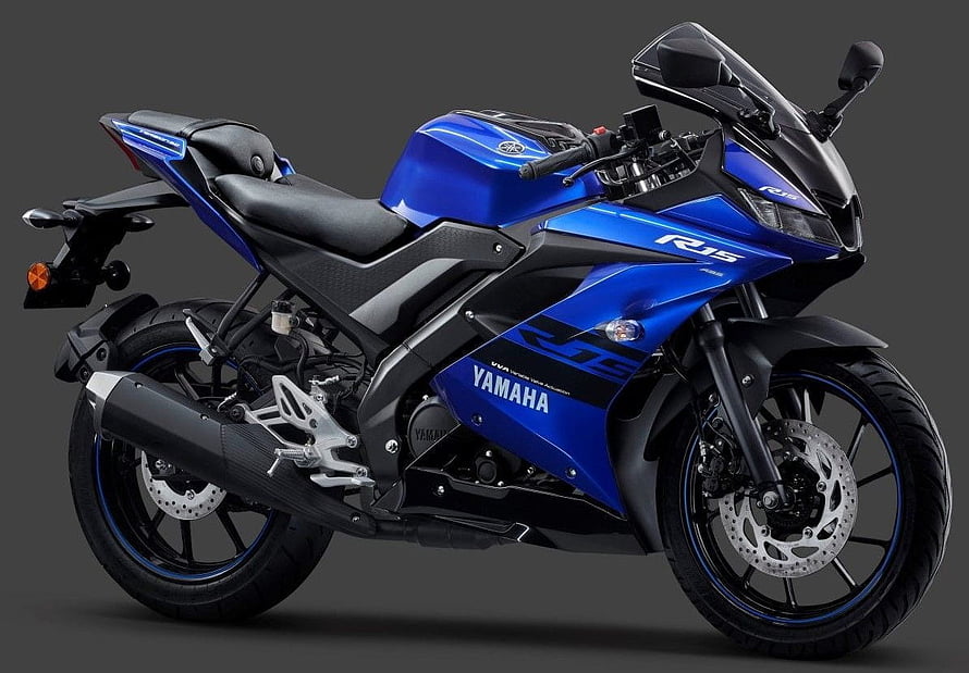 Yamaha R15 Blue Sport Motorcycle Side Profile HD wallpaper