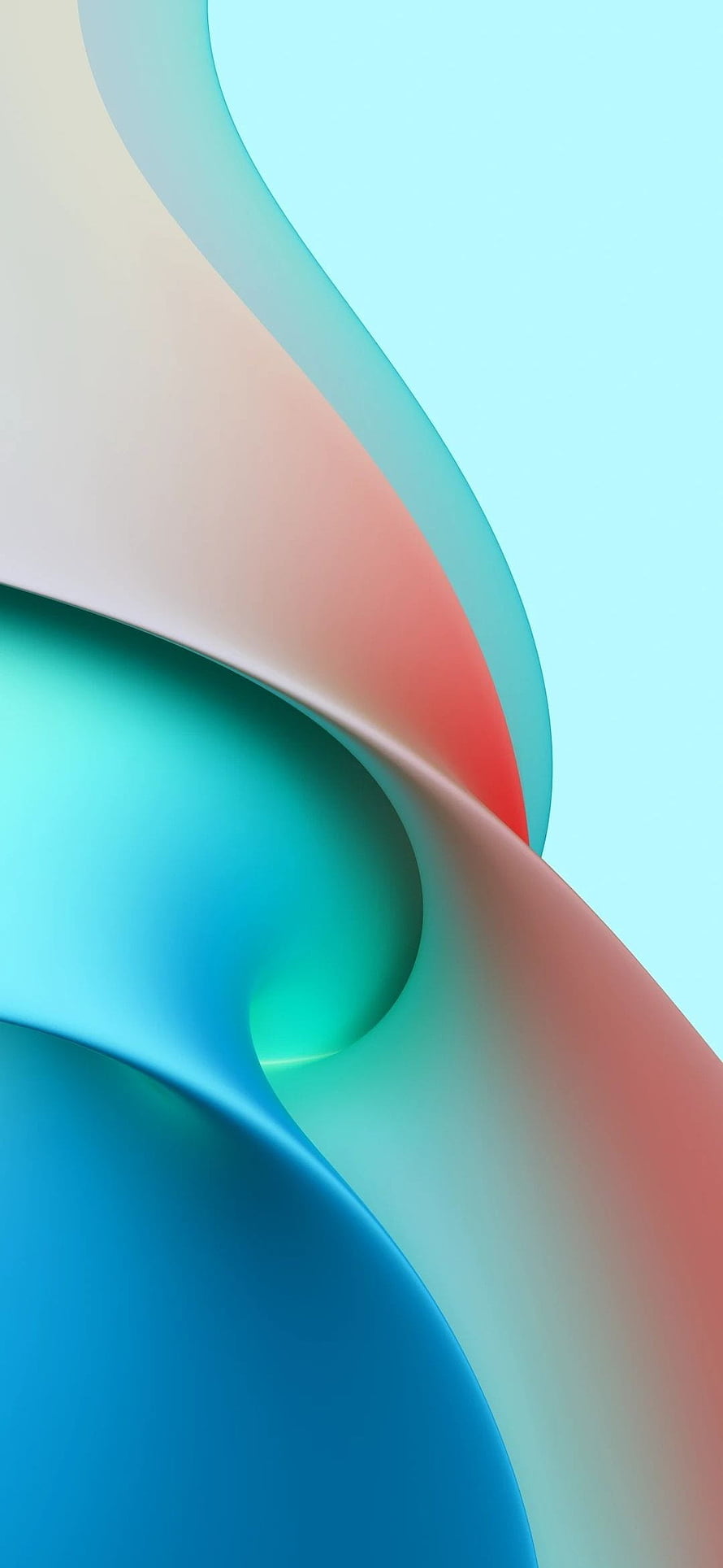Pastel Gradient Abstract 3D Waves with Smooth Curves and Soft Color Transitions HD phone wallpaper