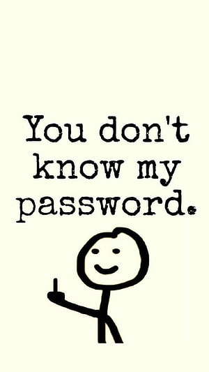 Funny Stick Figure Meme Wallpaper With You Don't Know My Password Text HD phone wallpaper