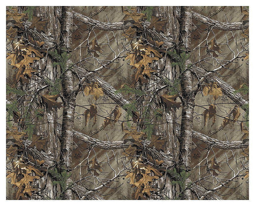 Realtree Camouflage Pattern Featuring Oak Leaves, Branches, and Pine Needles in Earthy Tones HD wallpaper