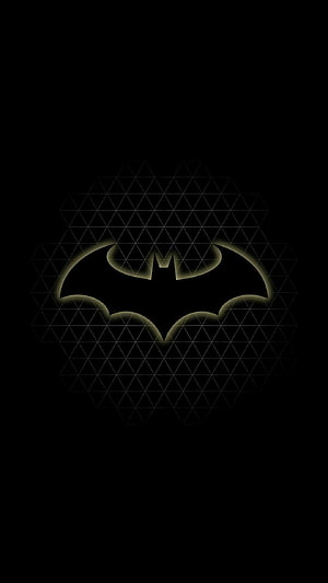 Batman Logo with Geometric Triangle Grid Pattern on Black Background, Batman dark knight, logo batman HD phone wallpaper