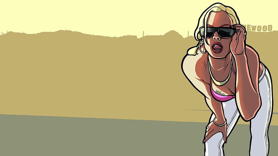 Grand Theft Auto San Andreas Female Character Illustration HD wallpaper