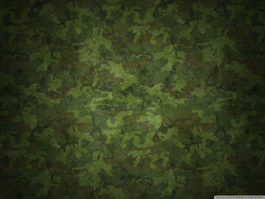 Dark Green Military Camouflage Pattern with Textured Fabric Surface HD wallpaper