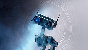BD-1 Droid from Star Wars Jedi Fallen Order with Glowing Blue Eye HD wallpaper