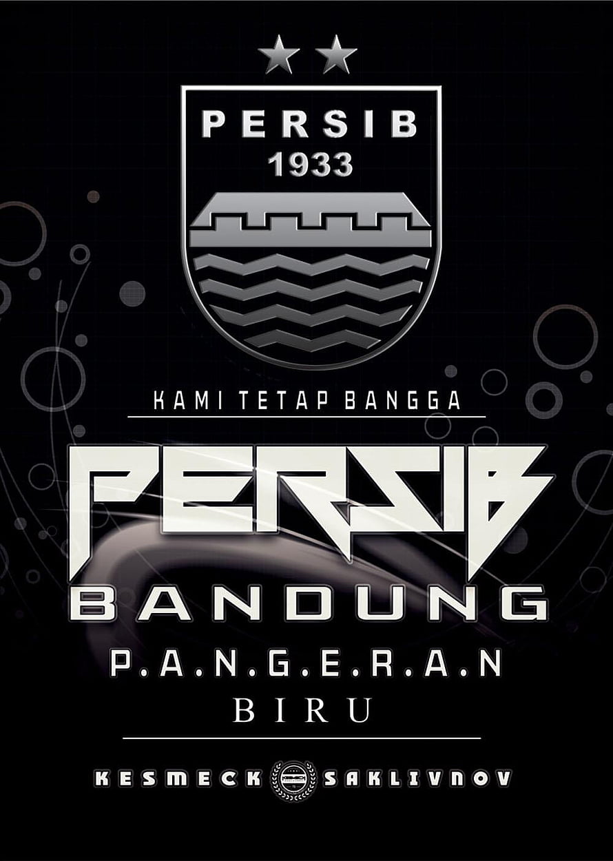 Persib Bandung 1933 Official Club Crest and Logo on Black Background HD phone wallpaper
