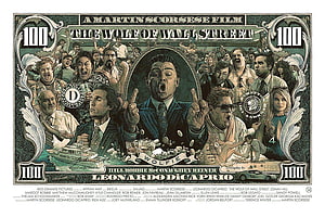The Wolf of Wall Street Illustrated Movie Poster Art Featuring Leonardo DiCaprio HD wallpaper