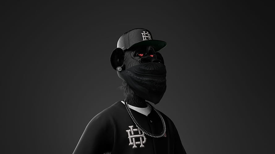 Hapebeast NFT Digital Artwork: Stylized Gorilla in Streetwear and Cap HD wallpaper