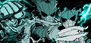 Togata, Shigaraki, and All For One in Dark Teal Manga Style, rogue, vigilante deku HD wallpaper