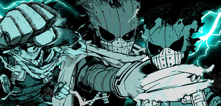 Togata, Shigaraki, and All For One in Dark Teal Manga Style, rogue, vigilante deku HD wallpaper
