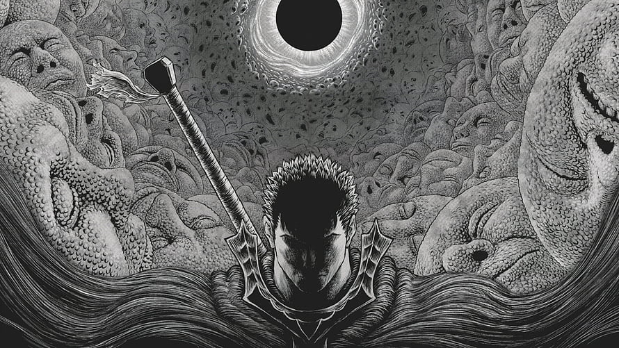 Berserk Guts Black Swordsman Manga Illustration Dark Fantasy Art, Berserk on Dog, berserk eclipse HD wallpaper