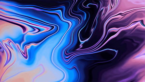 Abstract Fluid Art Wallpaper With Swirling Blue Purple And Pink Liquid Patterns HD wallpaper