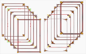 Elegant Decorative Page Border Design Set with Ornamental Corners and Geometric Frames HD wallpaper