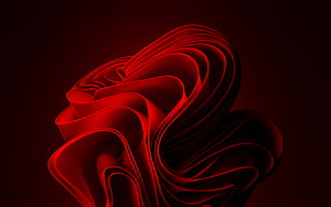 Abstract Red Swirling Ribbons 3D Render Wallpaper HD wallpaper