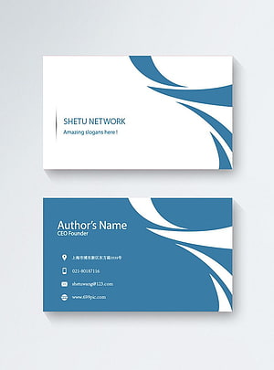 Minimalist Blue and White Corporate Business Card Mockup with Abstract Curves HD phone wallpaper