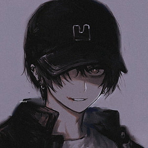Dark Aesthetic Anime Boy Wearing Black Cap and Jacket HD phone wallpaper