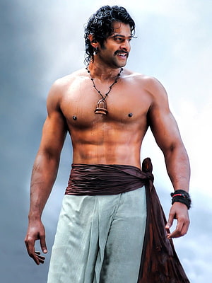 Prabhas as Mahabali in Baahubali 2 The Conclusion Shirtless Action Hero Portrait HD phone wallpaper