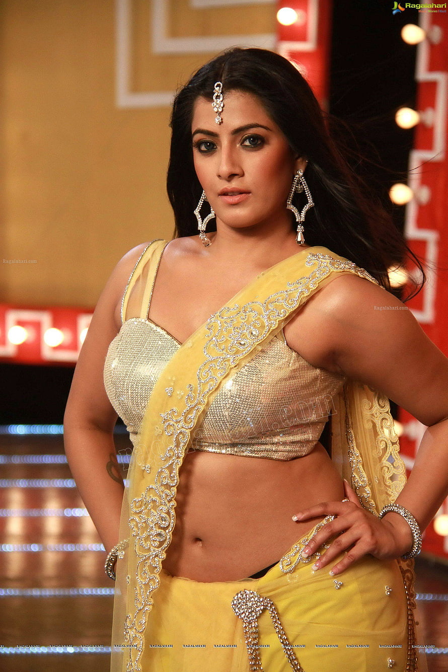 Varalaxmi Sarathkumar in Yellow Saree with Gold Blouse and Traditional Jewelry HD phone wallpaper