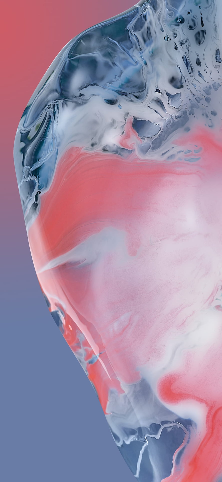 Abstract Liquid Marble Texture with Pink and Blue Swirls on Gradient Background HD phone wallpaper