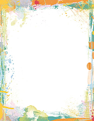 Colorful Abstract Paint Splash Border Frame With White Center Space HD phone wallpaper
