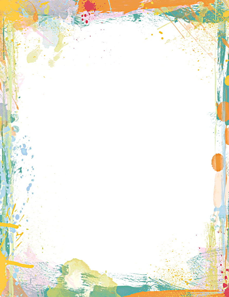 Colorful Abstract Paint Splash Border Frame With White Center Space HD phone wallpaper