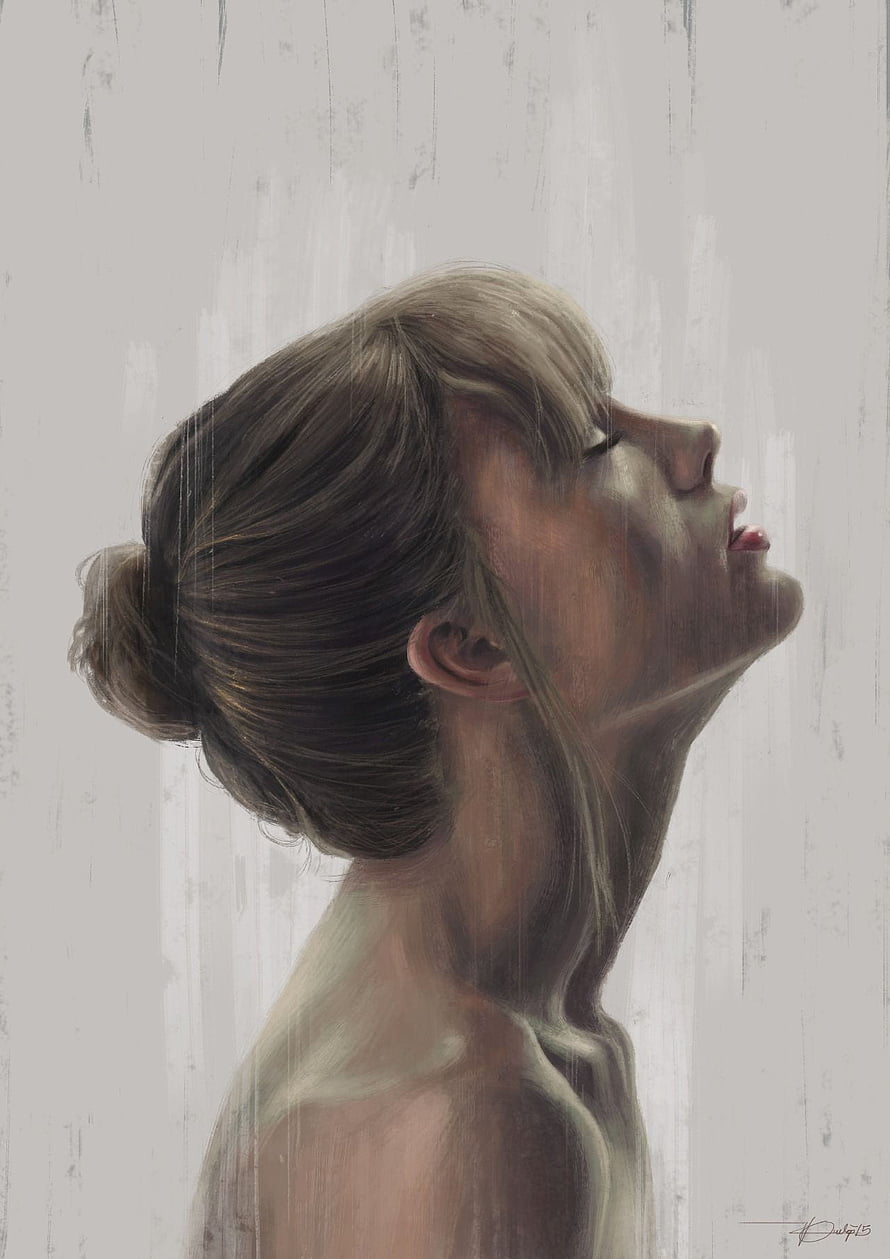 Realistic Digital Portrait of a Woman in Profile with Hair in a Bun, ᒍEᔕᔕIᑕᗩ ᔕᑕOᒪᗩᖇO on Taylor Swift, taylor swift style HD phone wallpaper
