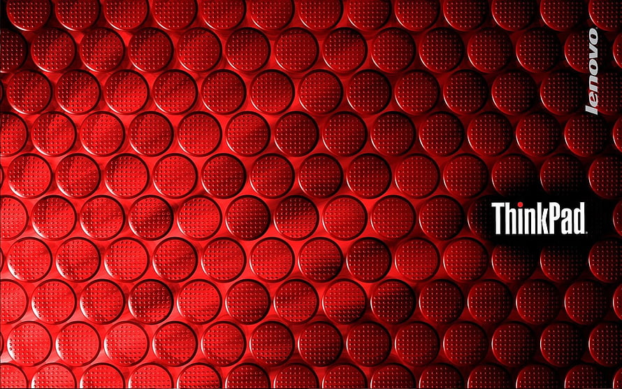 Lenovo ThinkPad Red Circular Pattern Laptop Wallpaper HD wallpaper