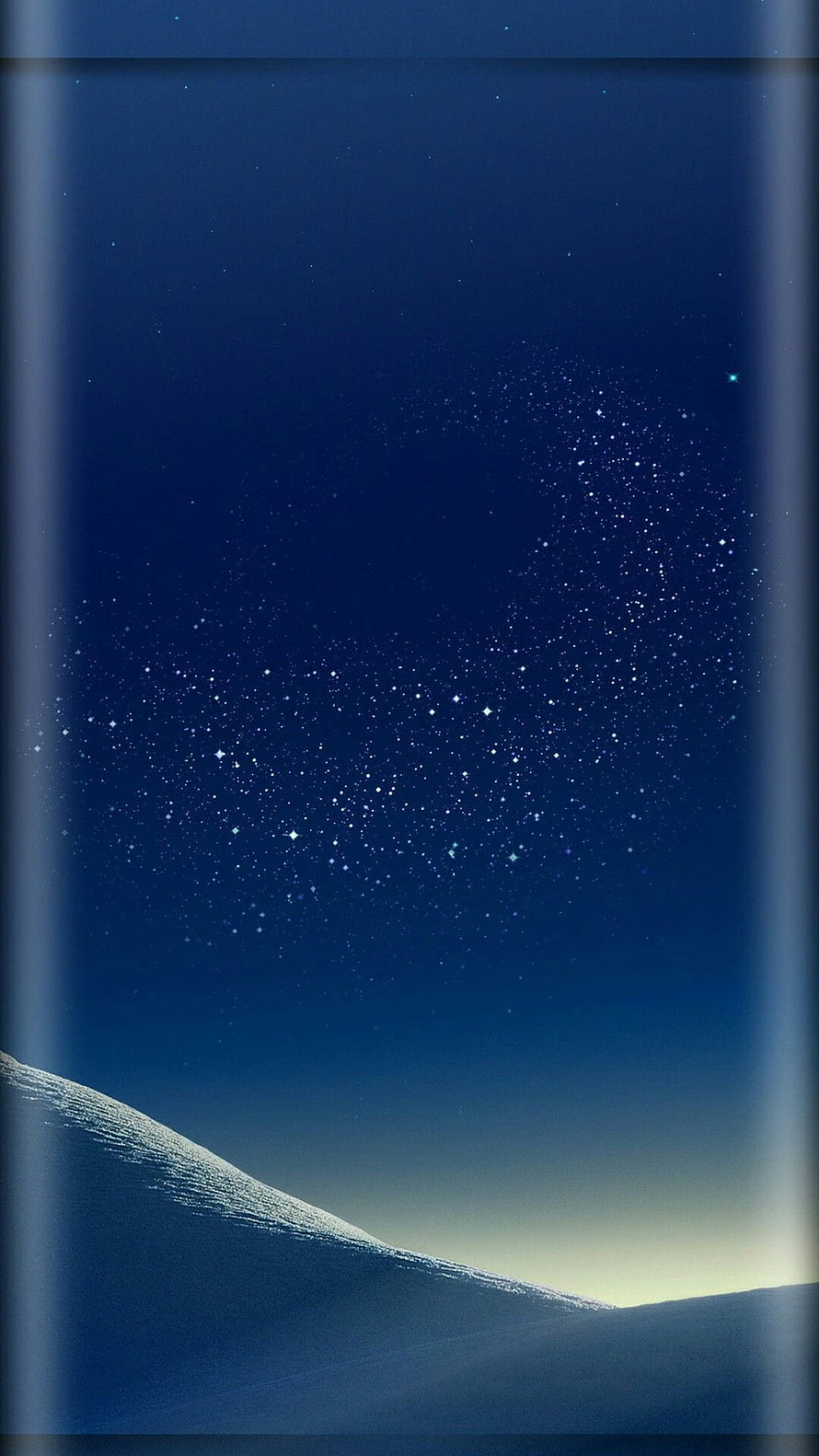Starry Night Sky Over Snowy Mountain Landscape HD phone wallpaper